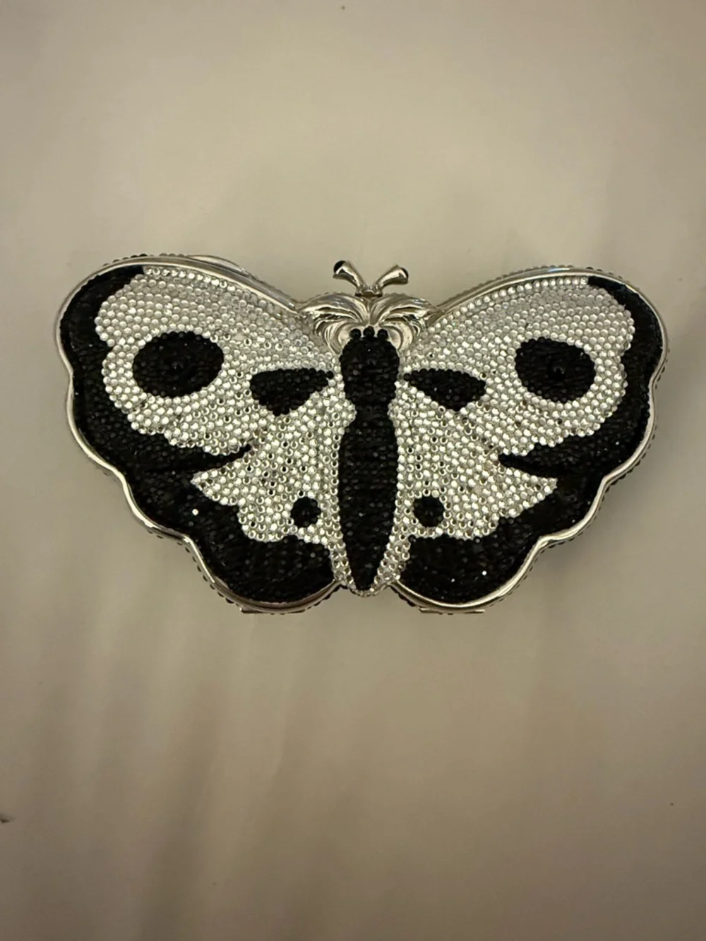 Judith Leiber Black and White Butterfly Clutch